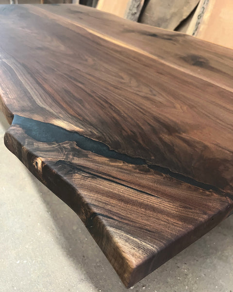 Custom Made Black Walnut Live Edge Tables