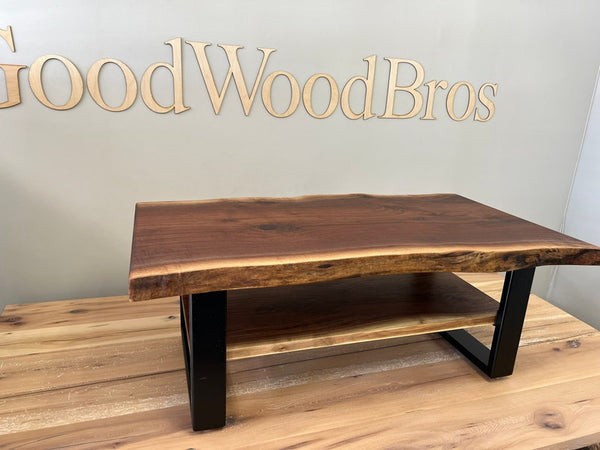 Walnut Coffee Table with Shelf