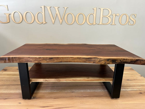 Walnut Coffee Table with Shelf