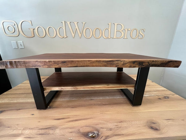 Walnut Coffee Table with Shelf
