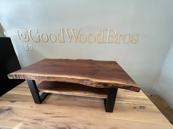 Walnut Coffee Table with Shelf