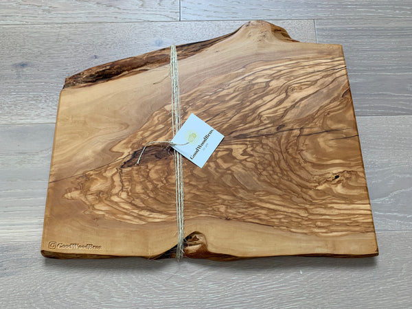 Italian Olive Wood Charcuterie Board, Engraved, Square