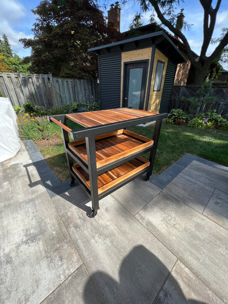 Teak Food and Beverage Cart