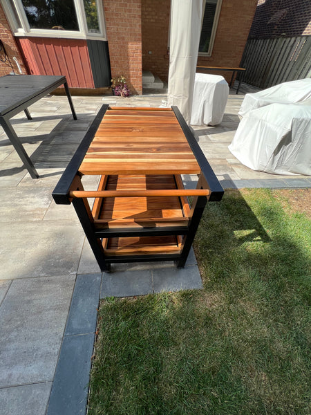 Teak Food and Beverage Cart