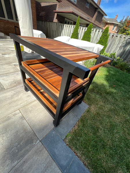 Teak Food and Beverage Cart