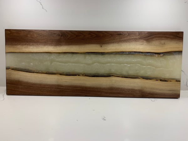 Walnut River Epoxy Board, White Epoxy