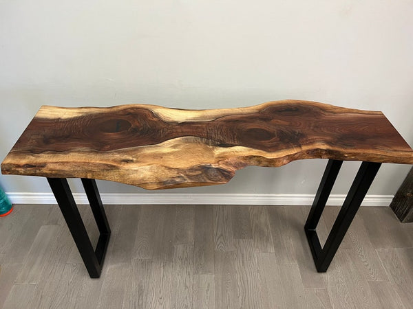Live Edge Walnut Sofa Table