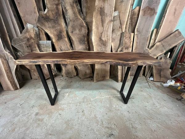 Live Edge Walnut Sofa Table