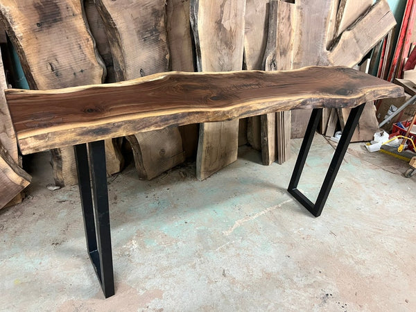 Live Edge Walnut Sofa Table