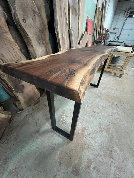 Live Edge Walnut Sofa Table