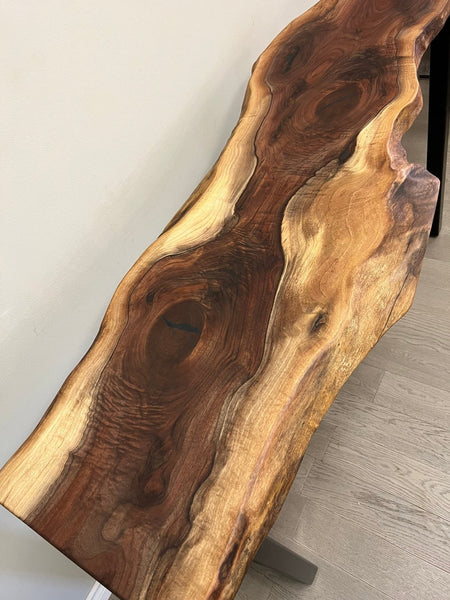 Live Edge Walnut Sofa Table