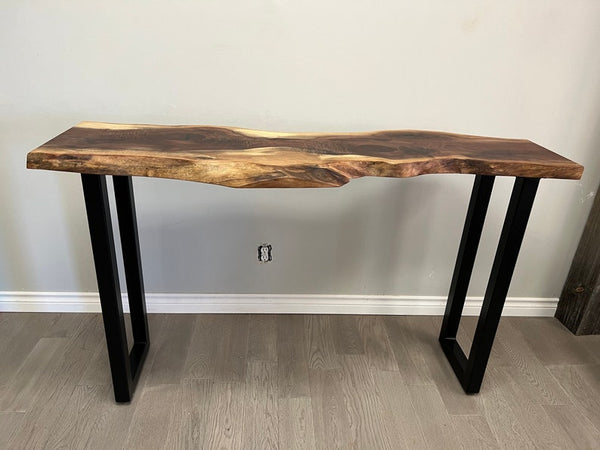 Live Edge Walnut Sofa Table