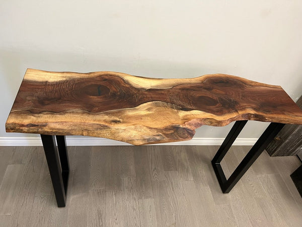 Live Edge Walnut Sofa Table