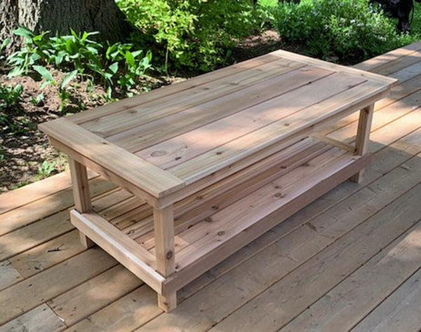 Outdoor Cedar Coffee Table