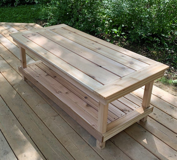 Outdoor Cedar Coffee Table