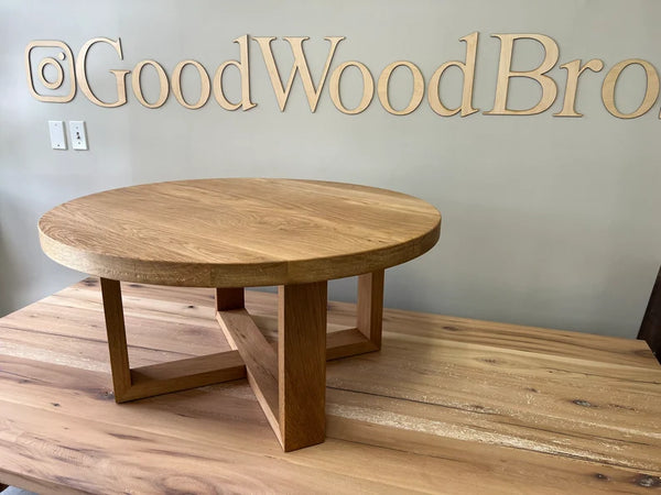 Round, White Oak, Coffee Table
