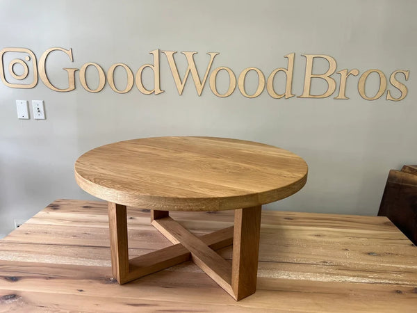 Round, White Oak, Coffee Table