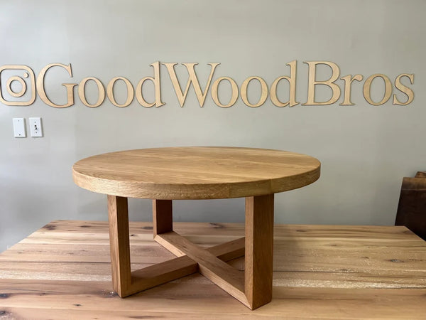 Round, White Oak, Coffee Table