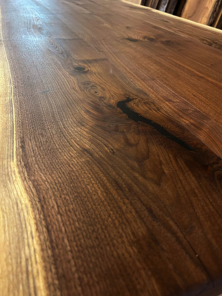 Walnut Table; "X" Shaped Legs