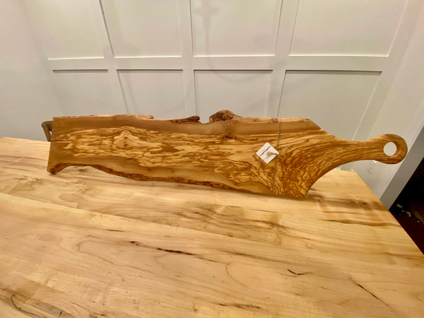 Italian Olive Wood Charcuterie Board, with Handle