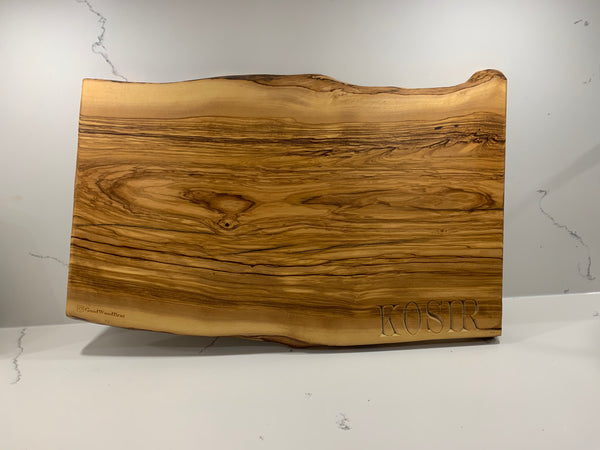 Italian Olive Wood Charcuterie Board, short
