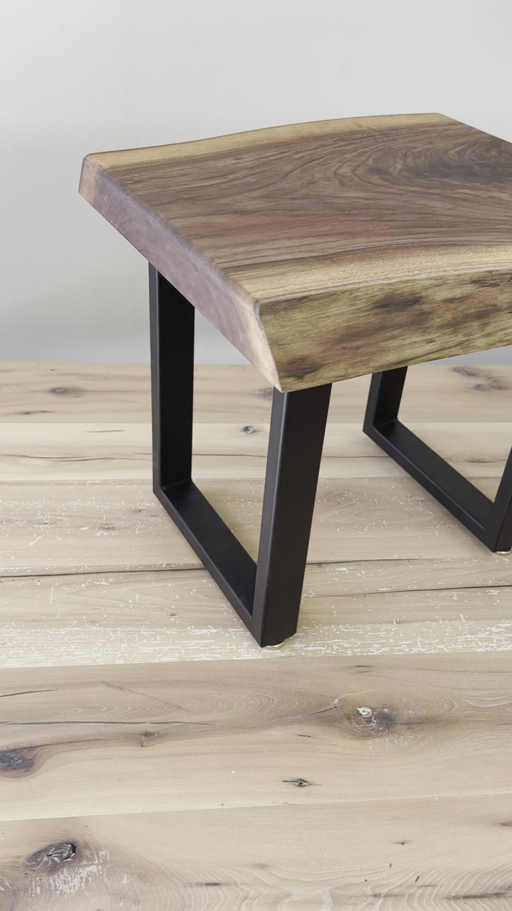 Custom Made Black Walnut Live Edge Side/End Table