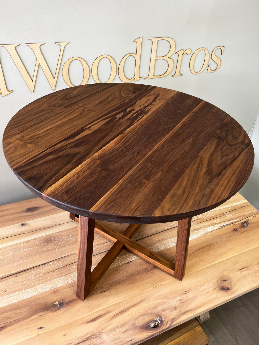 Custom Made Black Walnut Round Coffee Table