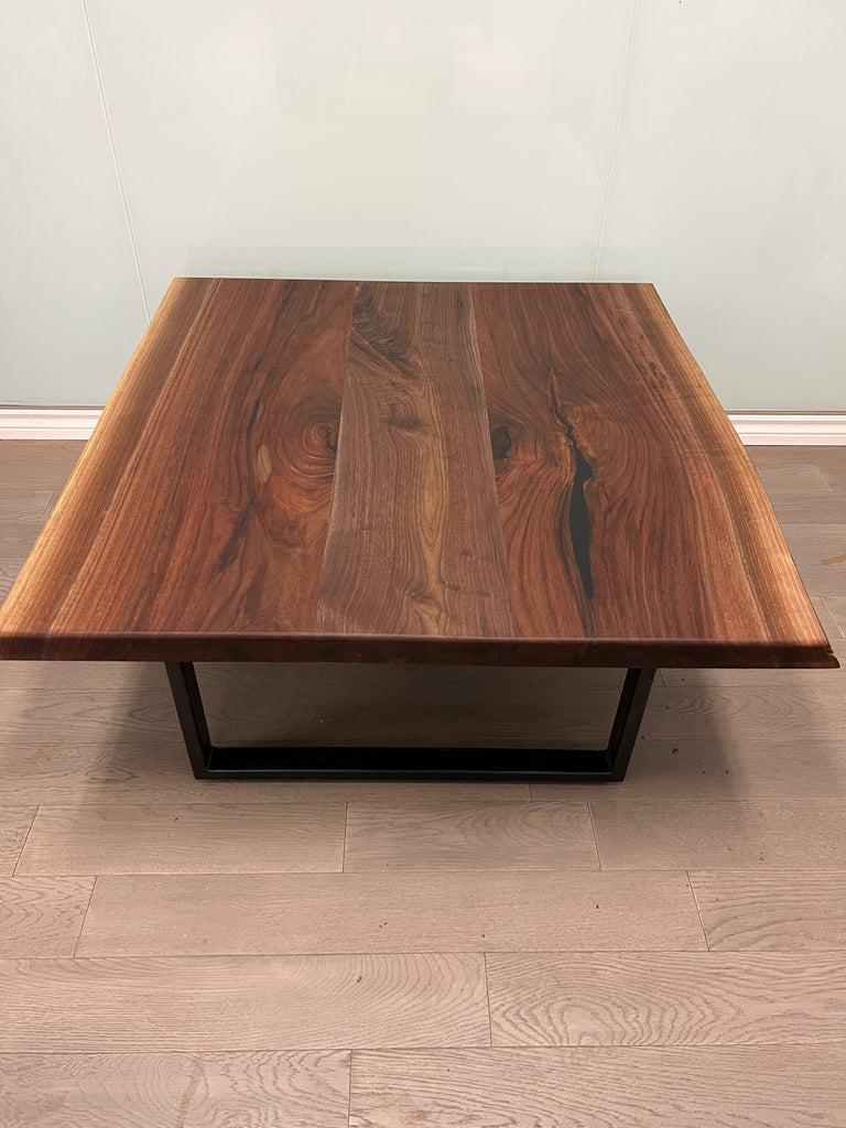 Black walnut live edge coffee table deals