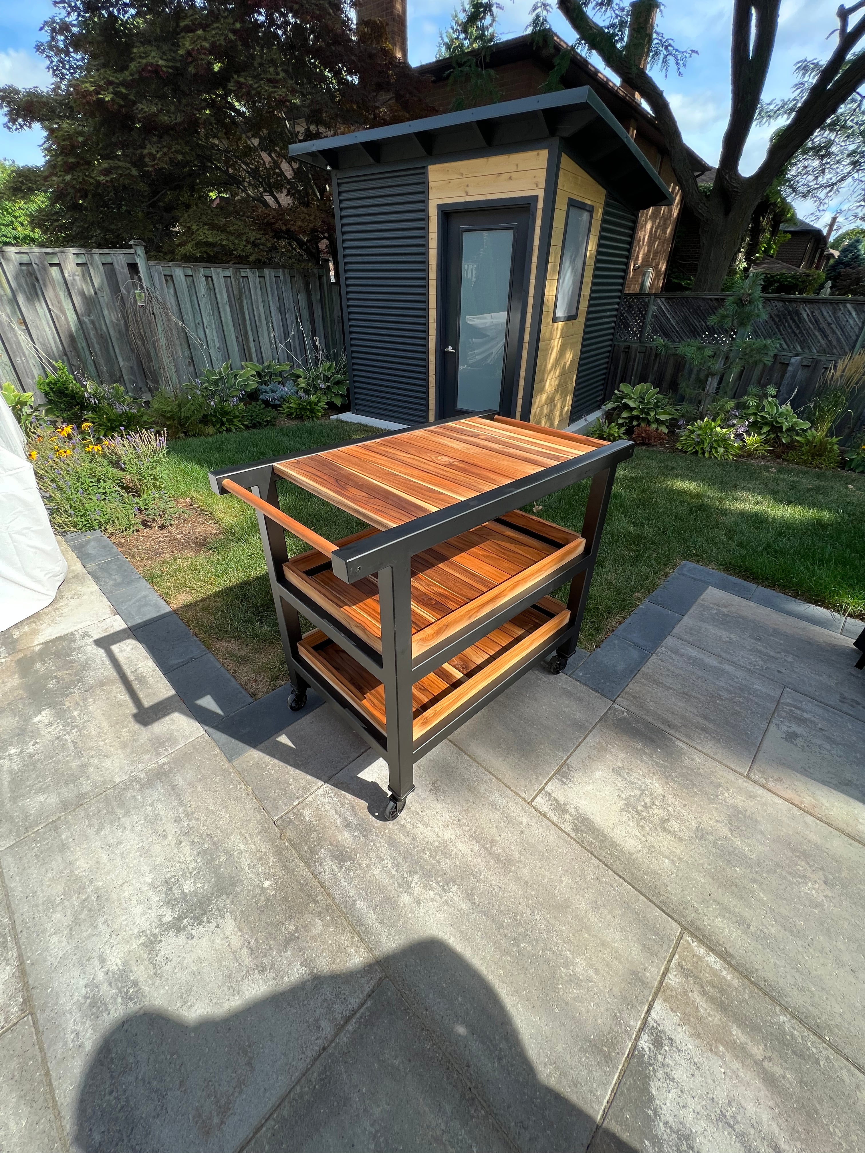 Teak Food and Beverage Cart