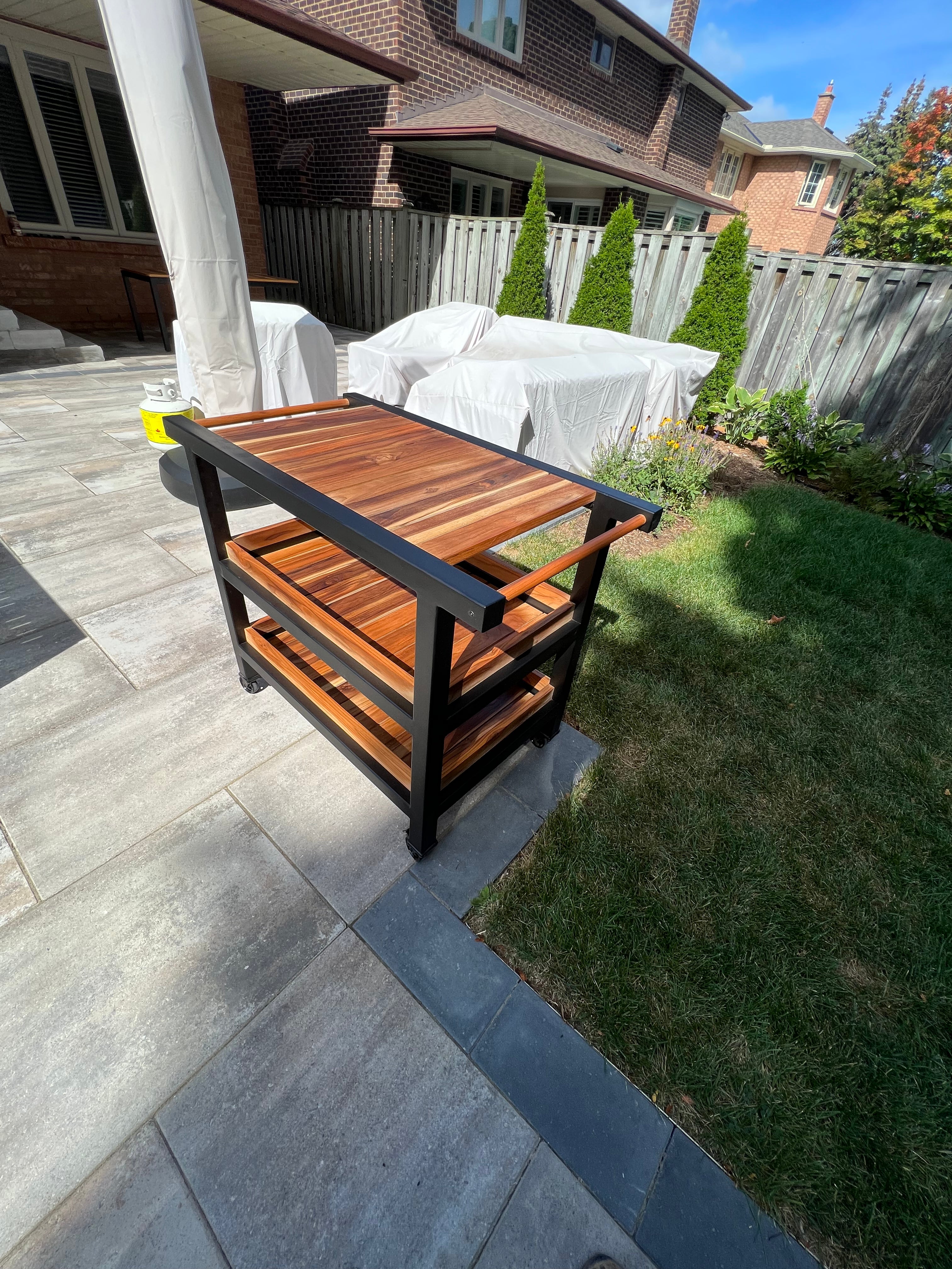 Teak Food and Beverage Cart