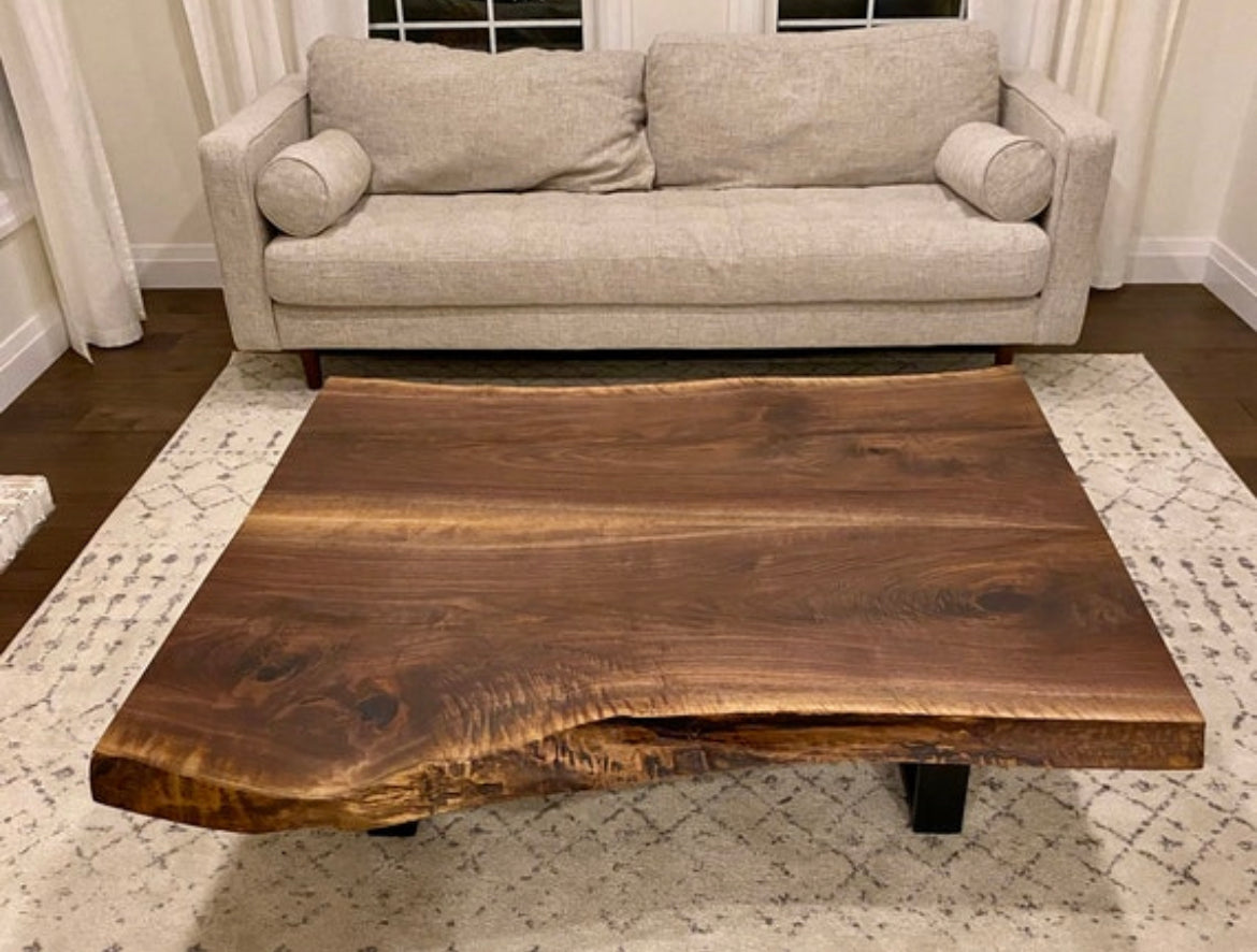Solid Black Walnut Live Edge Coffee Tables