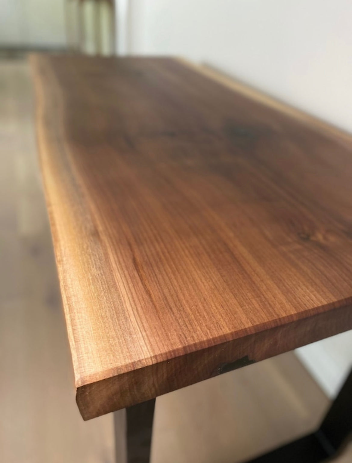 Live Edge or Straight Edge Walnut Desk