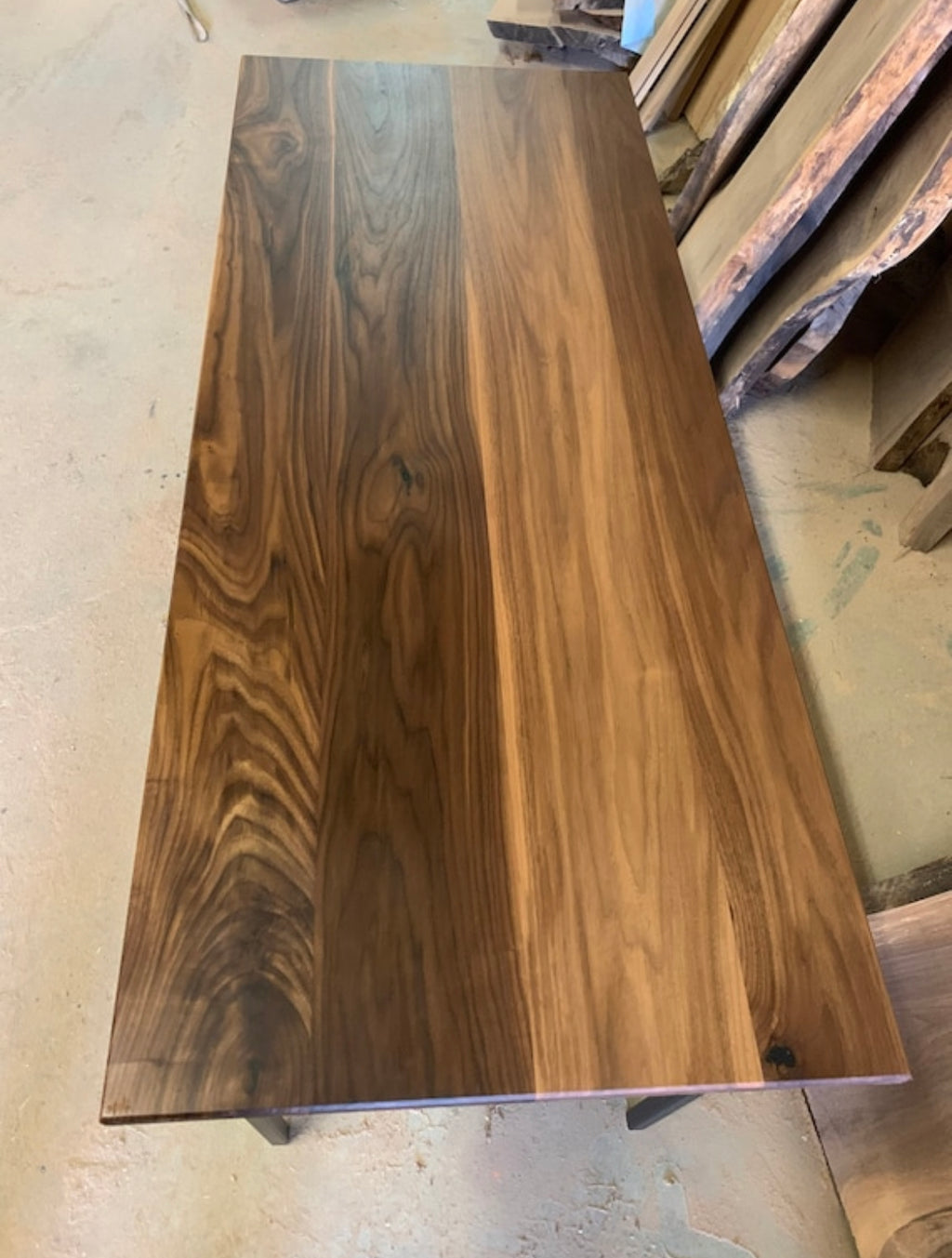 Live Edge or Straight Edge Walnut Desk