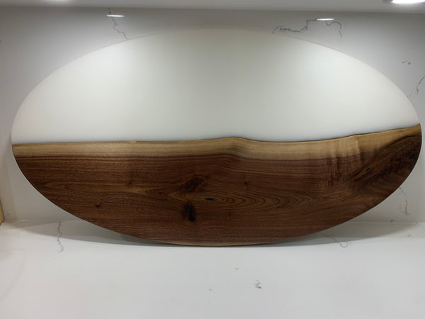 Large Walnut Epoxy Oval Charcuterie Board