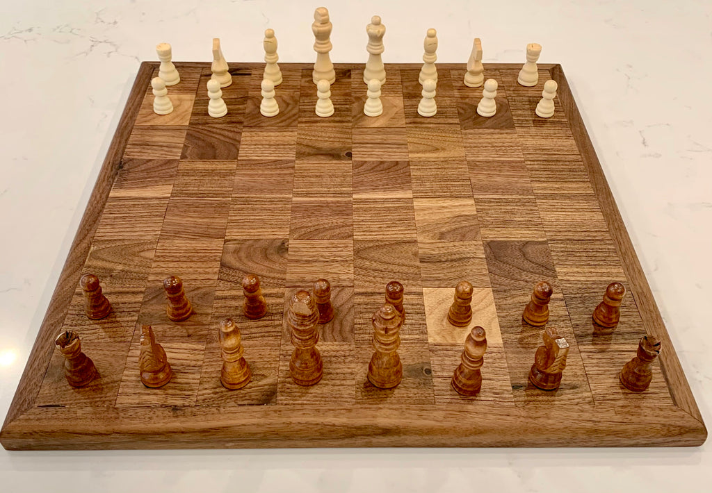 Angled Top View, Chess Board, Full Pieces
