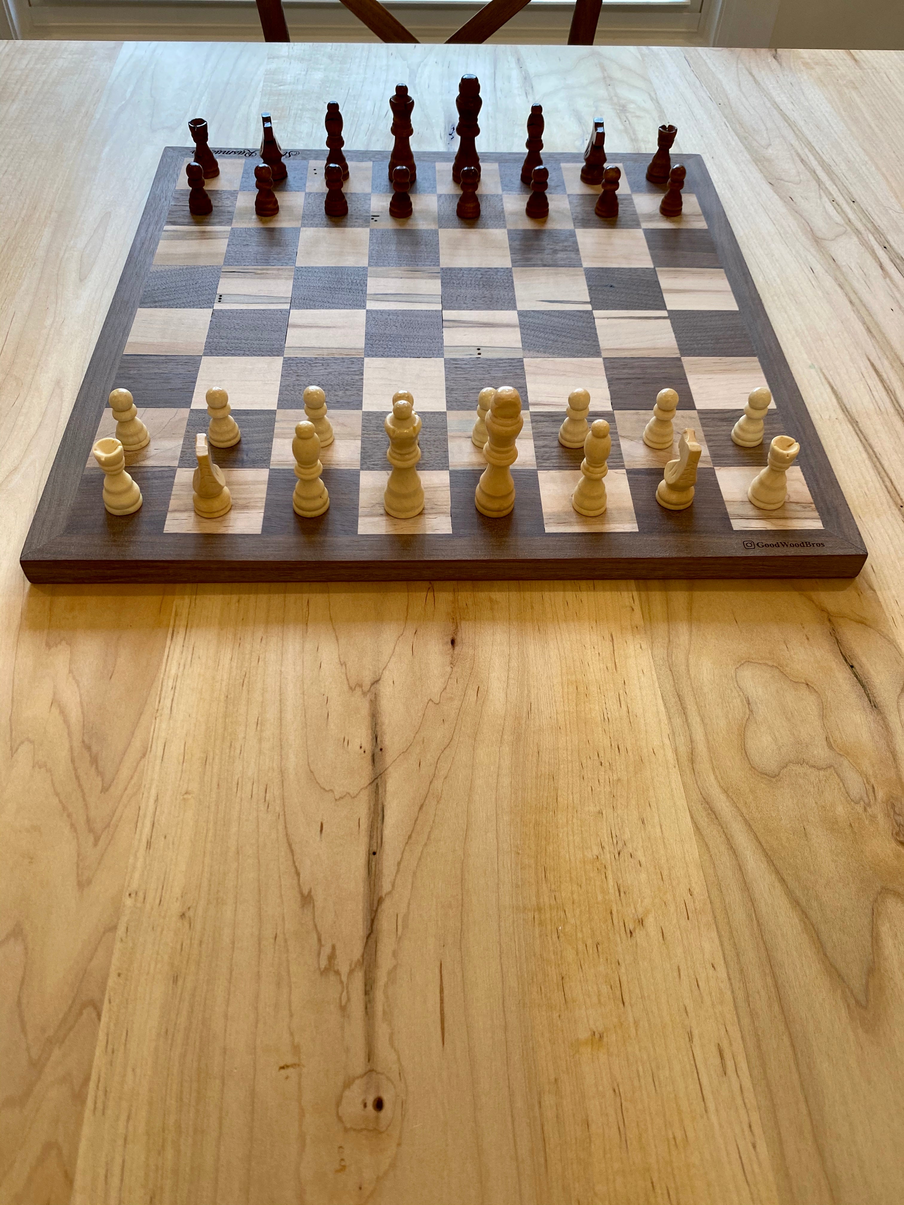 Angled Top View, Chess Board, Full Pieces