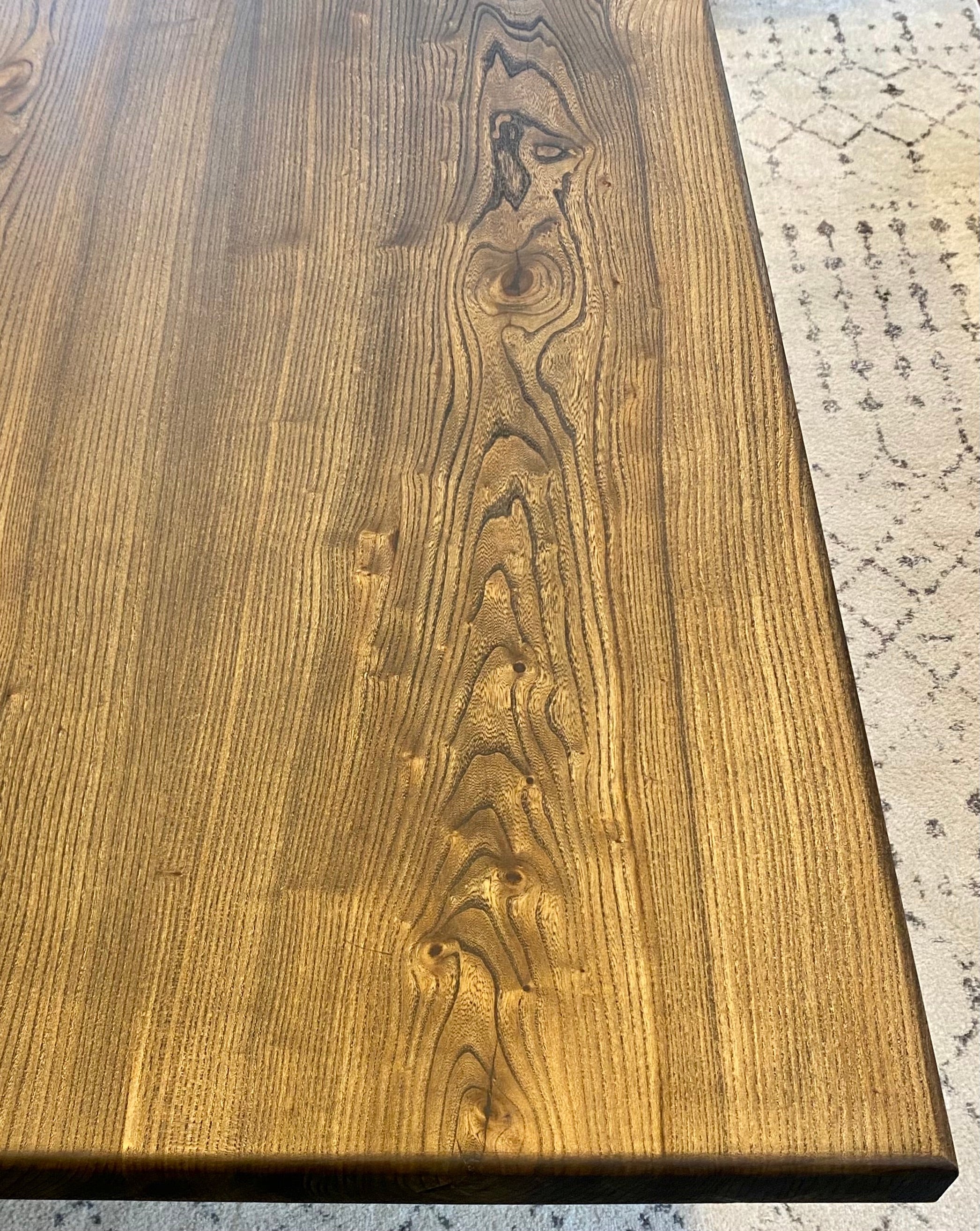 Solid Elm Dining Table Top