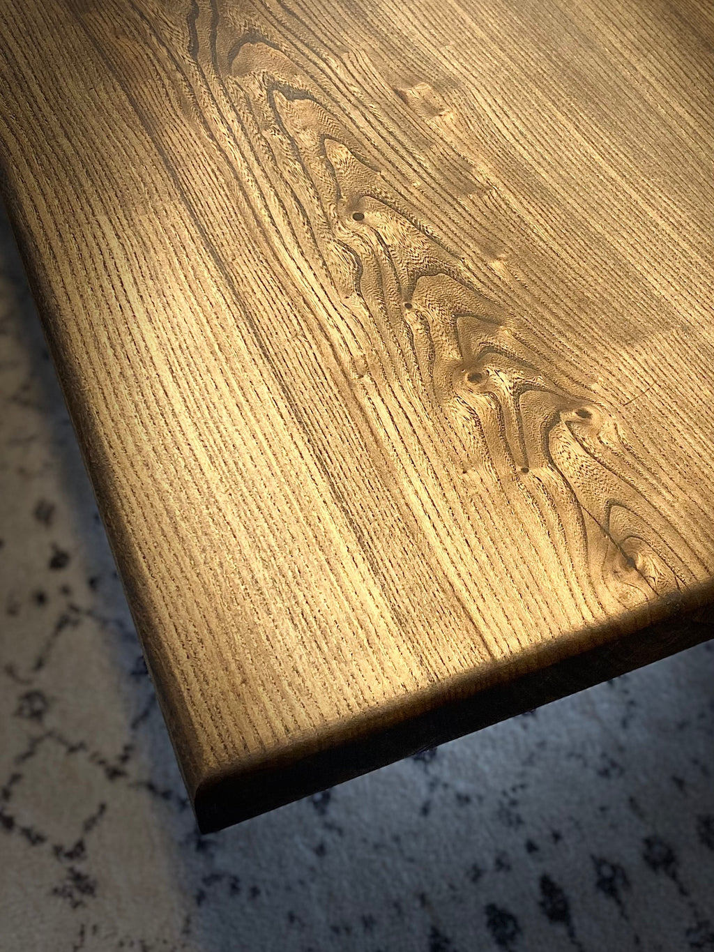 Solid Elm Dining Table Top
