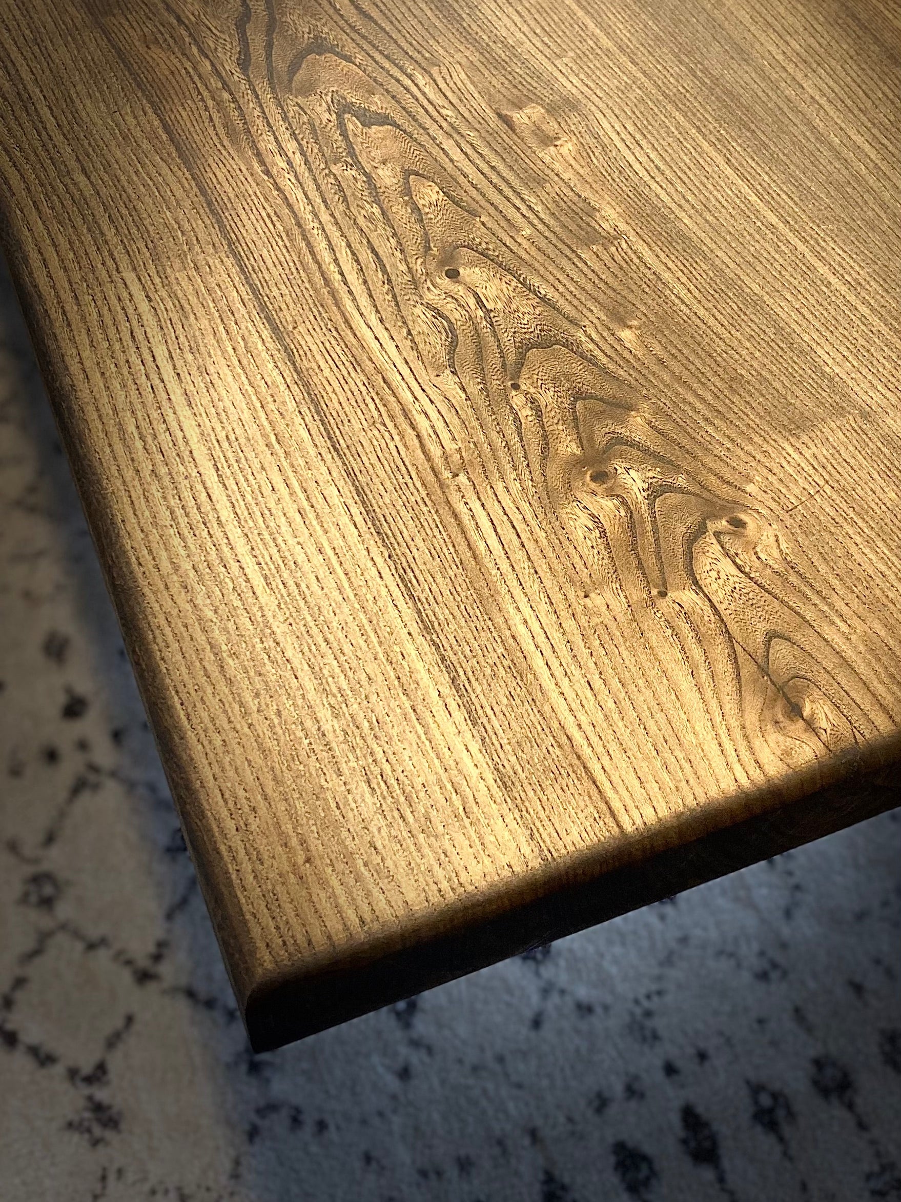 Solid Elm Dining Table Top