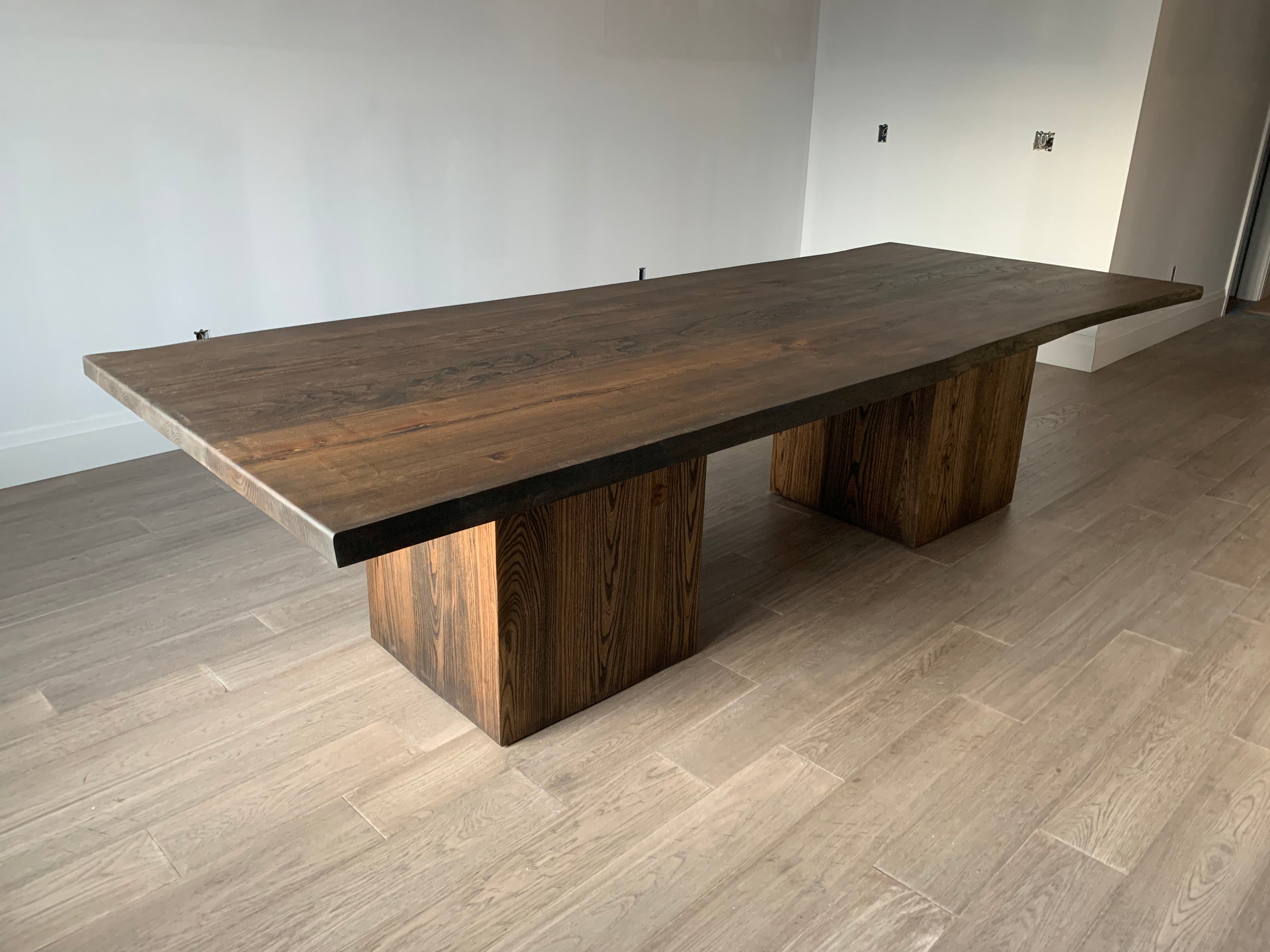 Solid Hardwood Dining Table with Box Legs