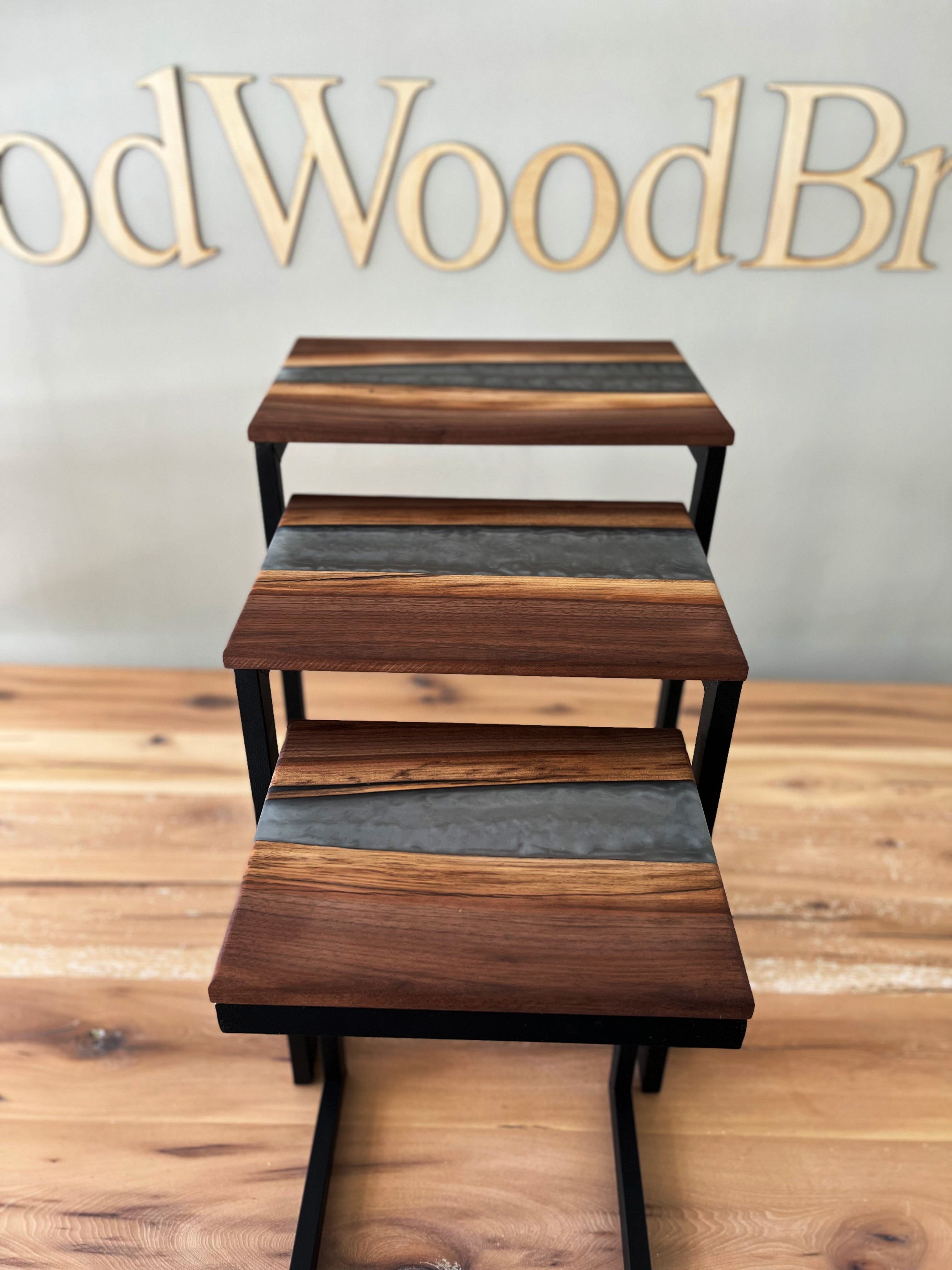 Nested Tables; Gray Epoxy