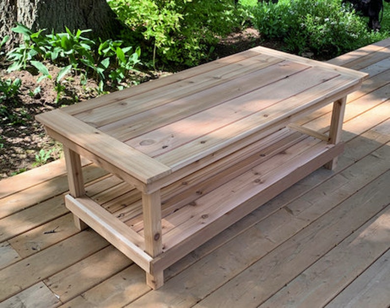 Outdoor Cedar Coffee Table