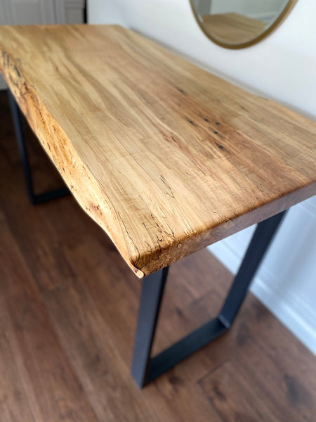 Custom Made Spalted Maple Live Edge Sofa Bar Tables