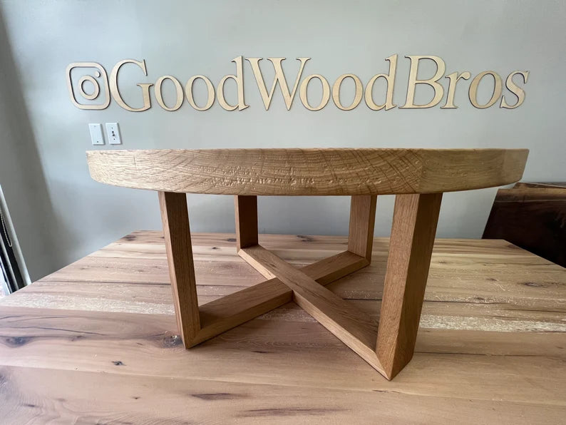 Round, White Oak, Coffee Table
