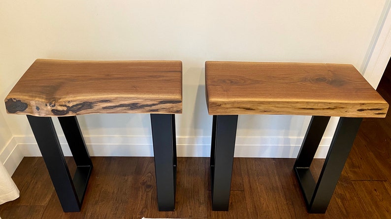 Pair of Black Walnut Live Edge Side/End Tables