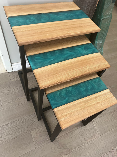 Nested Tables; Green Epoxy